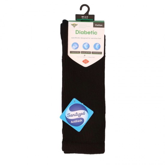 Diabetic Socks Black (size 6-11)