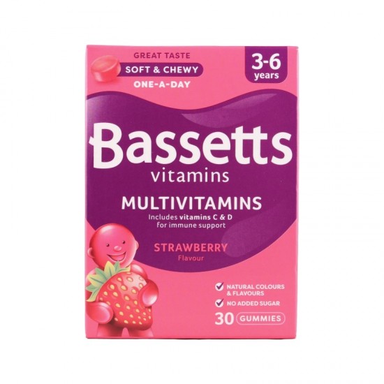 Bassetts Vitamins 30's - 3-6 Years Multivitamins Strawberry