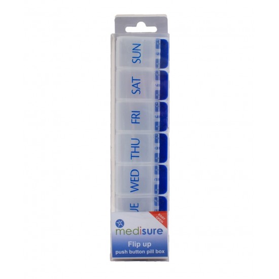 Medisure Flip Up Push Button Pill Box