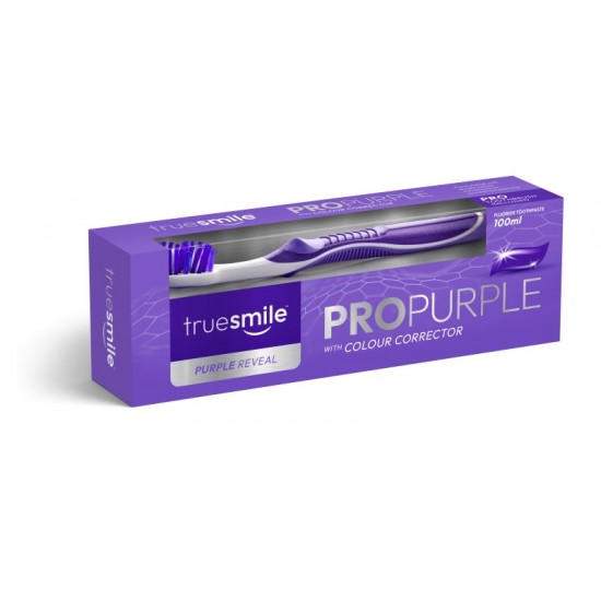 True Smile Toothbrush & Toothpaste 100ml Pro Purple Colour Corrector 