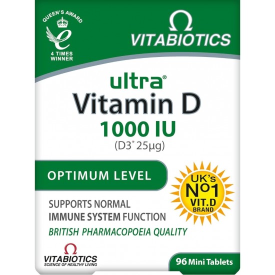 Vitabiotics Ultra Vitamin D3 1000 96's