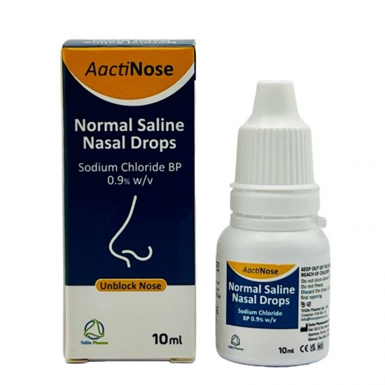 AactiNose Normal Saline 0.9% Nasal Drops 10ml