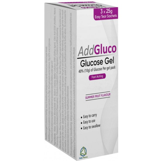 AddGluco Glucose Gel 40% 75g (3 X 25g Tube)