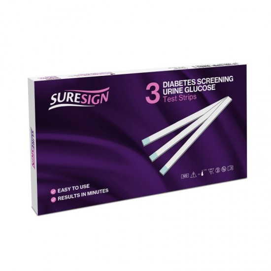 Suresign Diabetes Screening Glucose Urine Test Strip 3's