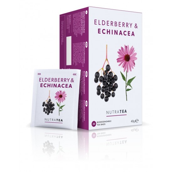 Nutratea Biodegradable Tea Bags 20's Elderberry & Echinacea