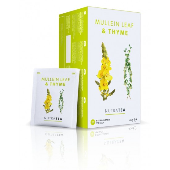 Nutratea Biodegradable Tea Bags 20's Mullein Leaf & Thyme