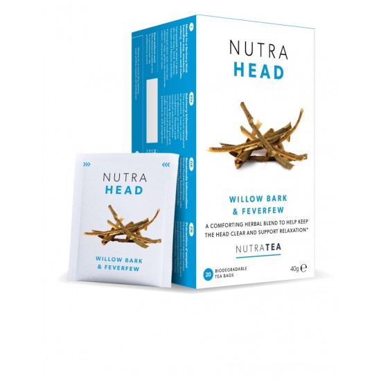 Nutratea Biodegradable Tea Bags 20's Nutra Head Willow Bark & Feverfew