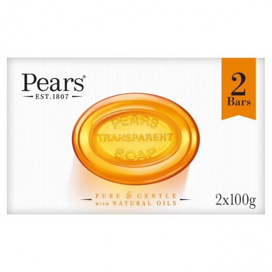 Pears Bar Soap 100g 2pk Amber