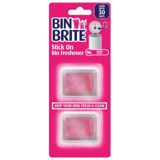 Bin Bright Stick on Bin Freshener 2pk - Berry Blast