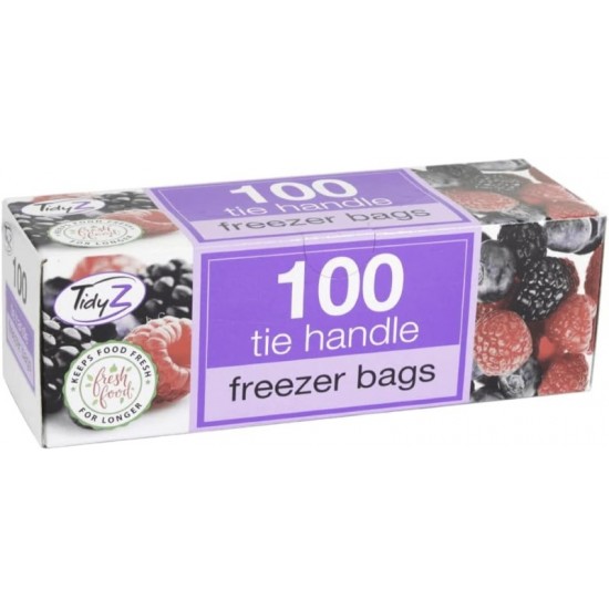 Tidyz Tie Handle Freezer Bags 100's  B0262A