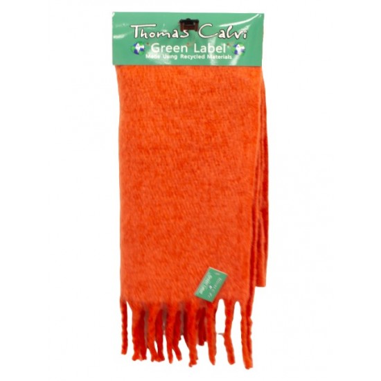 Ladies Knitted Blanket Scarf Orange