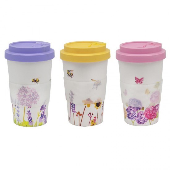 Rpet Travel Mug Assorted Floral LP74099