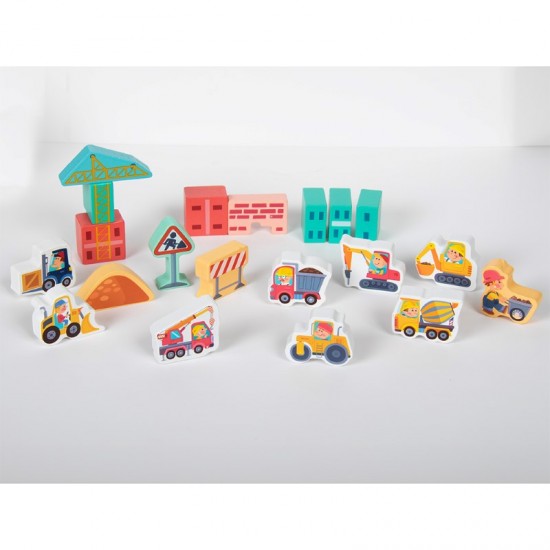 Retro Construction Building LP62081